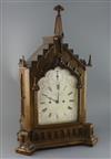 Barraud & Lund, Cornhill, London. A Victorian gothic cased oak eight day bracket clock, width 16in. depth 10in. height 24.75in.        