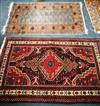 A Belouch rug and Persian design rug 129 x 80cm , 140 x 85cm                                                                           