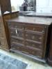 An early 18th century oak chest of five drawers, width 99cm                                                                                                                                                                 