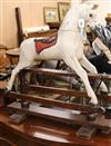 A Victorian carved painted rocking horse W.91cm                                                                                        