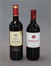 Three bottles of Le Parkis De La Chapelle and three Bordeaux Fantagnoa                                                                 