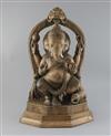 A late 19th century Indian rosewood figure of Ganesh, H.                                                                               