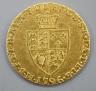 A 1796 gold half guinea, about VF.                                                                                                                                                                                          