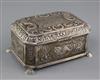 A late 19th/early 20th Arts & Crafts? silver casket, stamped with the name Radcliff with two monograms IR? 24 oz.                      