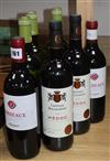 Three bottles of Cotes de Gascogne and two Chateau Bellgrave and three Bordeaux Fontagnac                                              