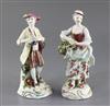 A pair of Derby figures of Liberty and Matrimony, c.1760, h. 22cm and 22.5cm, some restoration                                         