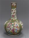 A Chinese famille rose bottle vase, mid 19th century H.33cm                                                                            