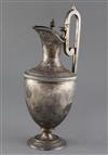 A Victorian silver vase shaped ewer, by Martin, Hall & Co, 26 oz.                                                                      