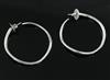 A modern pair of Italian Gavello 18ct white gold and five stone gypsy set diamond hoop earrings,                                       