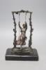 After Auguste Moreau, (1834-1917), Art nouveau style 'Girl on a swing' bronze (?) sculpture                                                                                                                                 