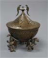 A 19th century South East Asian bronze incense censer                                                                                  