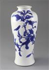 Makuzu Kozan - a blue and white baluster vase, late Meiji period, height 26.5cm                                                        