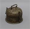 A 20th century South East Asian copper alloy betel nut / tobacco box                                                                   