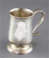 A George III provincial silver mug by John Langlands II, 10.5 oz.                                                                      