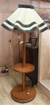 A Deco style standard lamp and shade W.61cm at base                                                                                    