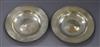 A pair of modern silver alms dishes, C.J. Vander Ltd, Sheffield, 1997, 23 oz.                                                          