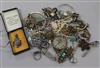 A quantity of assorted jewellery including costume, silver etc. and an Elgin pocket watch.                                             