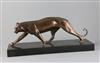 Irénée Rochard (1906-1984). A French Art Deco bronze model of a panther, W.20in.                                                       