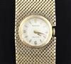 A lady's 9ct gold Rolex precision manual wind bracelet wrist watch, overall length 18.7cm.                                             