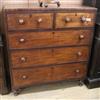 A Victorian mahogany chest of five drawers W.107cm                                                                                     