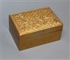 A 19th century Chinese gilt lacquered box with floral design 13 x 9 x 6cm                                                              