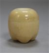 A Japanese ivory model of a fruit, with screw top                                                                                      