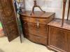 A Regency mahogany bow-fronted chest fitted four graduated long drawers                                                                                                                                                     