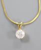 A solitaire diamond pendant on 9ct gold fine chain                                                                                                                                                                          