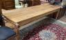 A Victorian pine kitchen table, length 272cm, depth 88cm, height 76cm                                                                                                                                                       