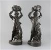 Two Russian bronzed cast iron figures of Hercules, height 15.75in.                                                                     