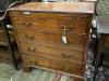 A George III style mahogany chest of four drawers, with brushing slide, width 78cm depth 45cm height 83cm                                                                                                                   
