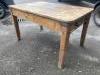 A Victorian rectangular pine kitchen table, width 132cm, depth 82cm, height 75cm                                                                                                                                            