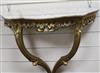 An Italian giltwood console table W.63cm                                                                                               