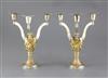 A pair of 1980 parcel gilt silver St. Pauls' Cathedral Wedding candelabra                                                              