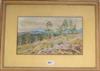 R. Martineau, watercolour, Heathland, signed and dated 1908, 22 x 38cm                                                                 