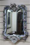 A Dresden flower encrusted wall mirror                                                                                                 