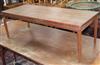 A 1960's Danish teak coffee table L.150cm                                                                                              