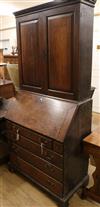 A George III bureau bookcase W.95cm                                                                                                    