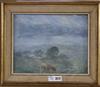 Marian Kratochwil (1906-1997), oil on board, Cow in a landscape, signed, 25 x 31cm                                                     