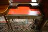 An Edwardian banded mahogany writing table, width 91cm, depth 52cm, height 83cm                                                                                                                                             