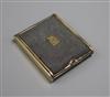 A shagreen and gilt metal cigarette case by Cartier,                                                                                   