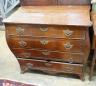 A Dutch mahogany four drawer bombe chest, width 89cm, depth 49cm, height 81cm                                                                                                                                               