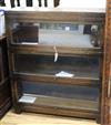 A three section Globe Wernicke bookcase W.85cm                                                                                         