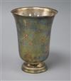 A late 17th/early 18th century French? silver beaker with later engraved inscription, 5.5 oz.                                          