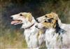 Arthur Wardle (1864-1947) Study of three borzoi 10 x 15in.                                                                             