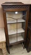 An Edwardian mahogany display cabinet W.55cm                                                                                           