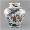 A Chinese wucai baluster vase, Transitional period c.1640, H.28cm, restorations                                                        