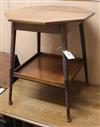 A Liberty & Co hexagonal two tier occasional table W.49cm                                                                              