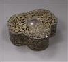 An Edwardian pierced silver pot pourri box by Goldsmiths & Silversmiths Co Ltd, London, 1903, 6.5 oz.                                  