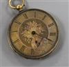 An 18k open face pocket watch (a.f.).                                                                                                  